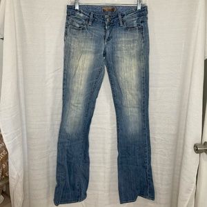 Light wash boot cut jeans
